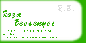 roza bessenyei business card